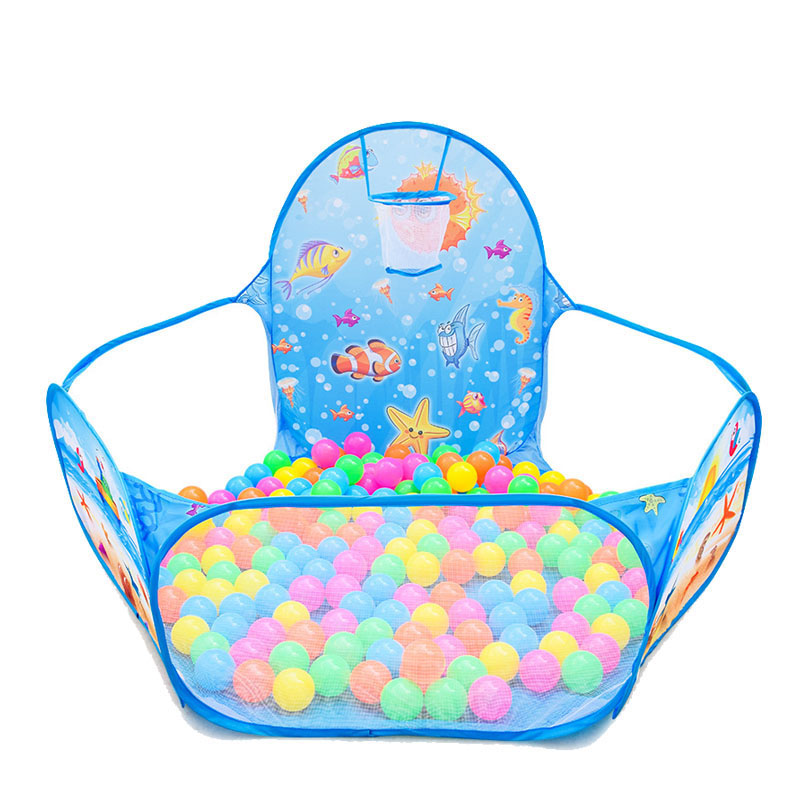 1.2M Baby Playpen Playground Bebe Ball Pit Balls Dry Pool with Basketball Hoop Children`s Tent Park Portable Kids Balloons Toys
