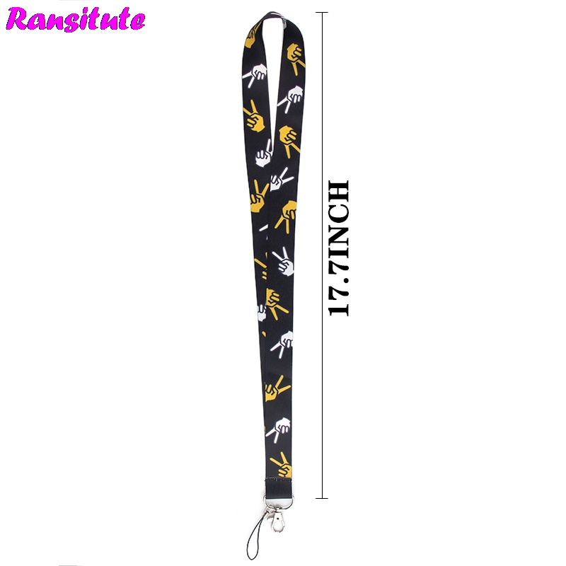 R613 Ransitute Scissors Hand Lanyard Mobile Phone Key ID Badge Holder / Neck Strap And Key Ring Ribbon Rope DIY Fashion Jewelry