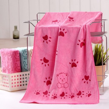 Kids Baby Animal Heart Print Bath Towel Cute Towel Baby Cartoon Absorbent Drying Swimwear Baby Cotton Kids Towels 2020
