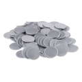 100pcs 25MM Plastic Casino Poker Chips Bingo Markers Token Kids Fun Toy Gift Silver
