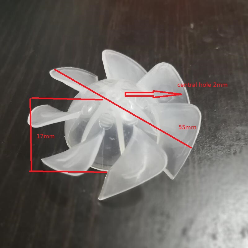 55mm diameter Fan Parts plastic 7-blade fan blade for Hair Dryer