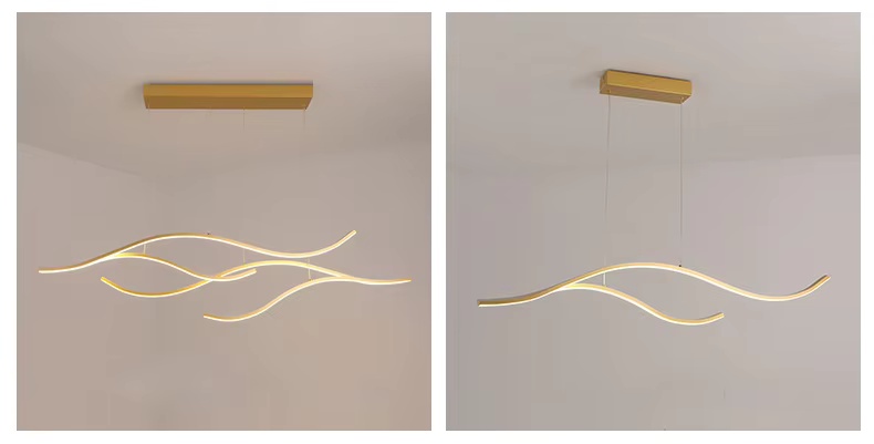 Modern Wave Pendant for Living Room