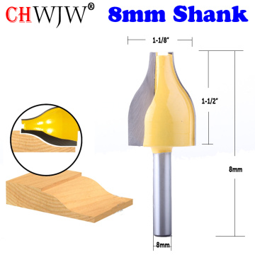 CHWJW 1pc 8mm Shank Raised Panel Vertical Router Bit - Medium Ogee Woodworking cutter Tenon Cutter for Woodworking Tools
