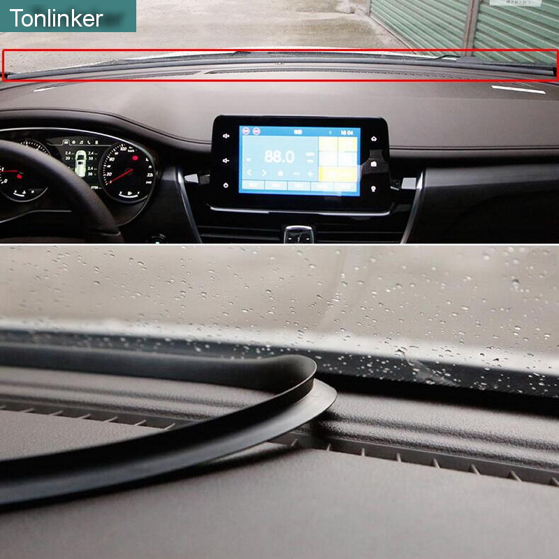 Tonlinker 1.6M T type Instrument panel instrument front windshield car seal gap fit for most of 99% Automotive rubber sealing