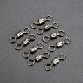 High quality fishing 50pcs fishing Rolling Swivel with safety snap Connector Fishing Swivel Terminal fishing tackle