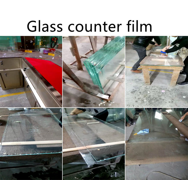 Glass Explosion-Proof Safety Film Transparent Household Window Bathroom Sliding Door Shower Room Coffee Table Glass Film