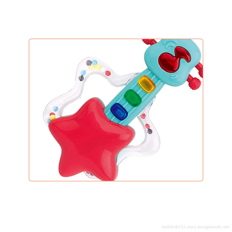 Educational plastic guitar teething toys set