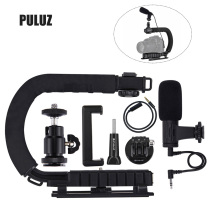 PULUZ U-Shaped Camera Bracket Portable Handheld Video Handle DV Bracket Stabilizer Kit for All SLR Cameras and Home DV Camera