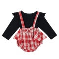 PatPat Mosaic Cotton Bowknot Christmas Plaid Dresses for Mommy and Me Plaid Black Party Tunic Matching Dresses Family Look Sets