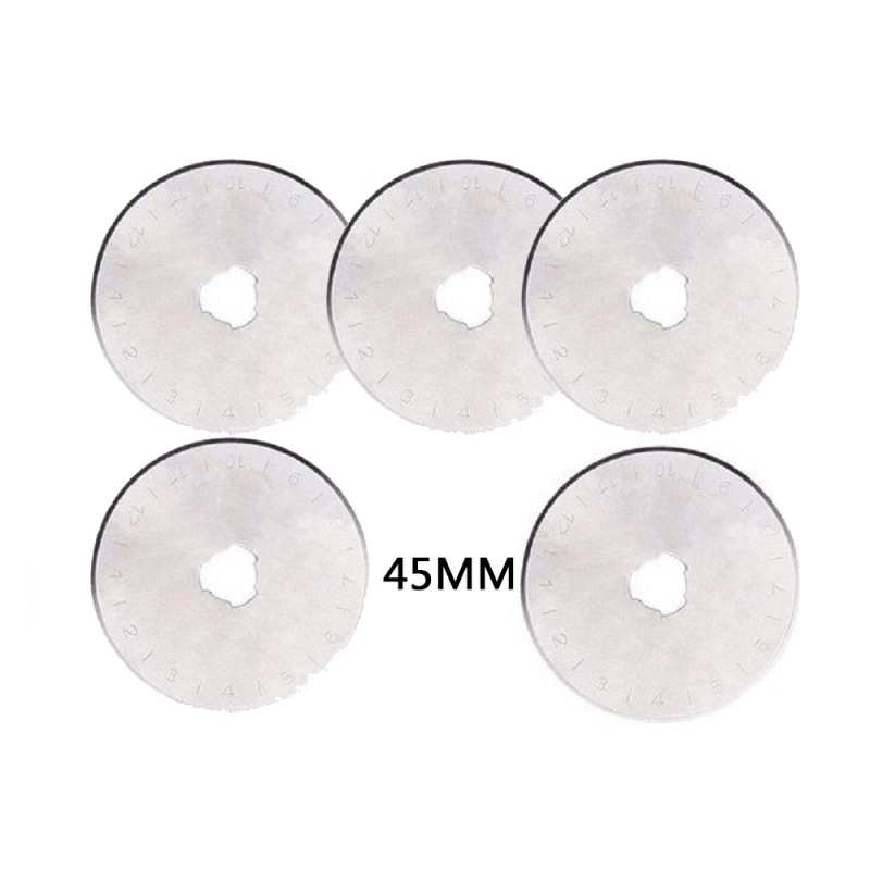45mm Rotary Cutter Set Blades For Fabric Paper Vinyl Circular Cut Cutting Disc Patchwork Leather Craft Sewing Tool