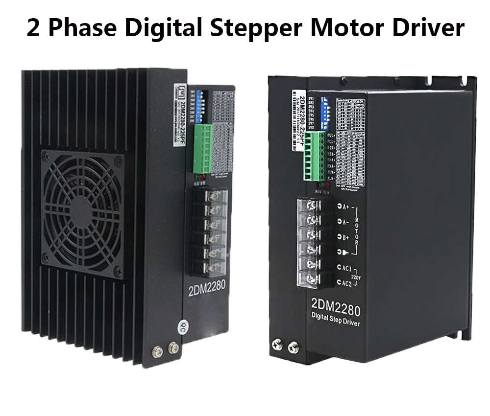 2PH Stepper Driver 2DM2280 Digital 80-240VAC 8.2A 32-Bit DSP 200KHz for Nema42 110mm Stepper Motor