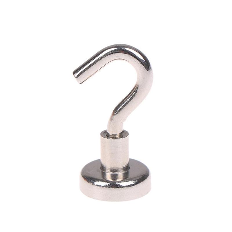 1pcs Magnetic Hanging Hook Metal Plated Magnet Iron Strong Hook Travel Accessory For Kitchen Bathroom Shed Cabinets Garage Hooks