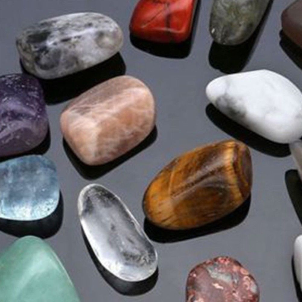 20pcs Natural Crystal Gemstone Polished Healing Chakra Stone Collection Popular Stones Decoration Crafts