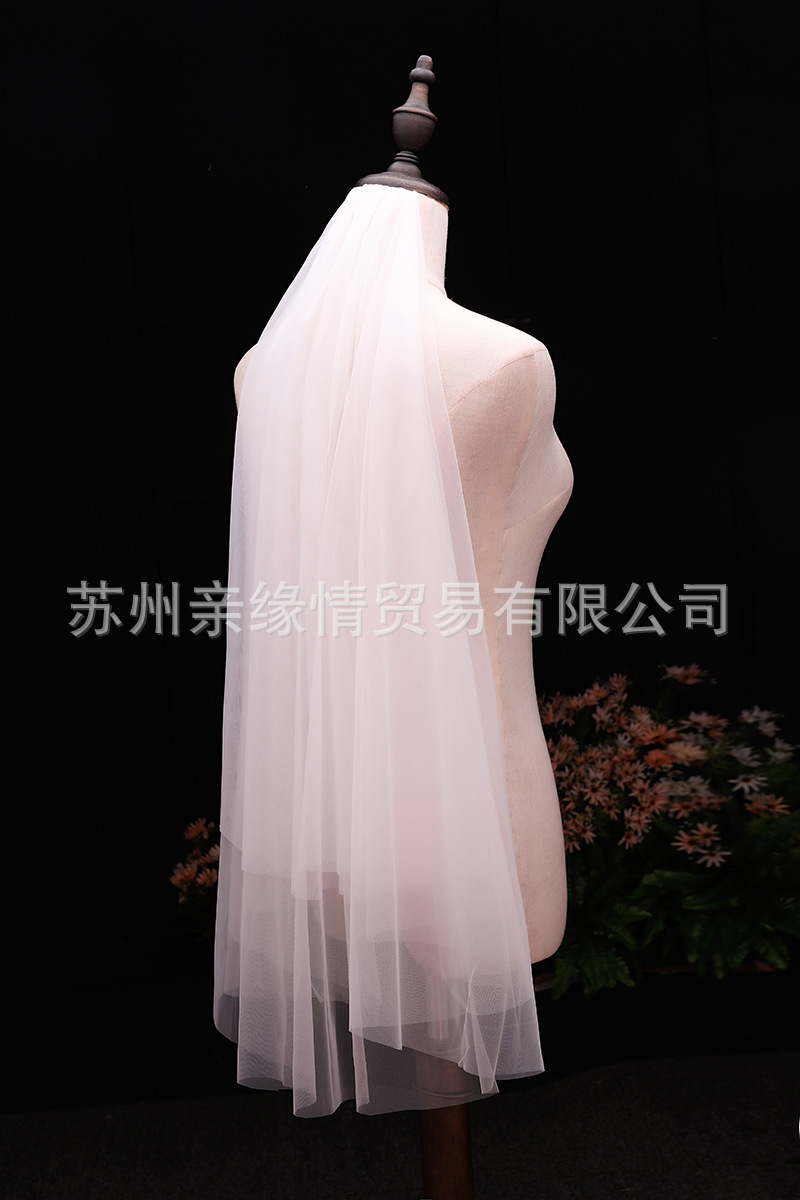 Wedding Veil Two Layers With Comb Bridal Veil White/Ivory Wedding Accessories Veu De Noiva EE5004