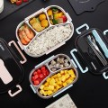 Baispo Lunch Box For Kids With Compartments 304 Stainless Steel Japanese Bento Box Microwave Heating Food Container Tableware