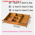 Retro Multifunction 3/5/6/7/8/10/12 Grid Wooden Storage Box Wood flower pots plate Craft Jewelry box Tea Coffee Box Element box