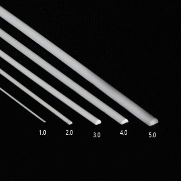 100pcs 1-5mm Scale ABS Smooth Plastic Model Half Round Rod For Architectural Model Layout Making Materials