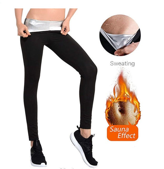 Women Sauna Shapers Fitness Leggings Workout Pants Hot Thermo Sweat Sauna Shorts Body Shapers Women Waist Trimmer Slimming Pants