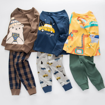 Baby Children Pajamas Sets Cotton Boys Sleepwear Suit Autumn Girls Pajamas Long Sleeve Pijamas Tops+pants 2pcs Kids Clothing