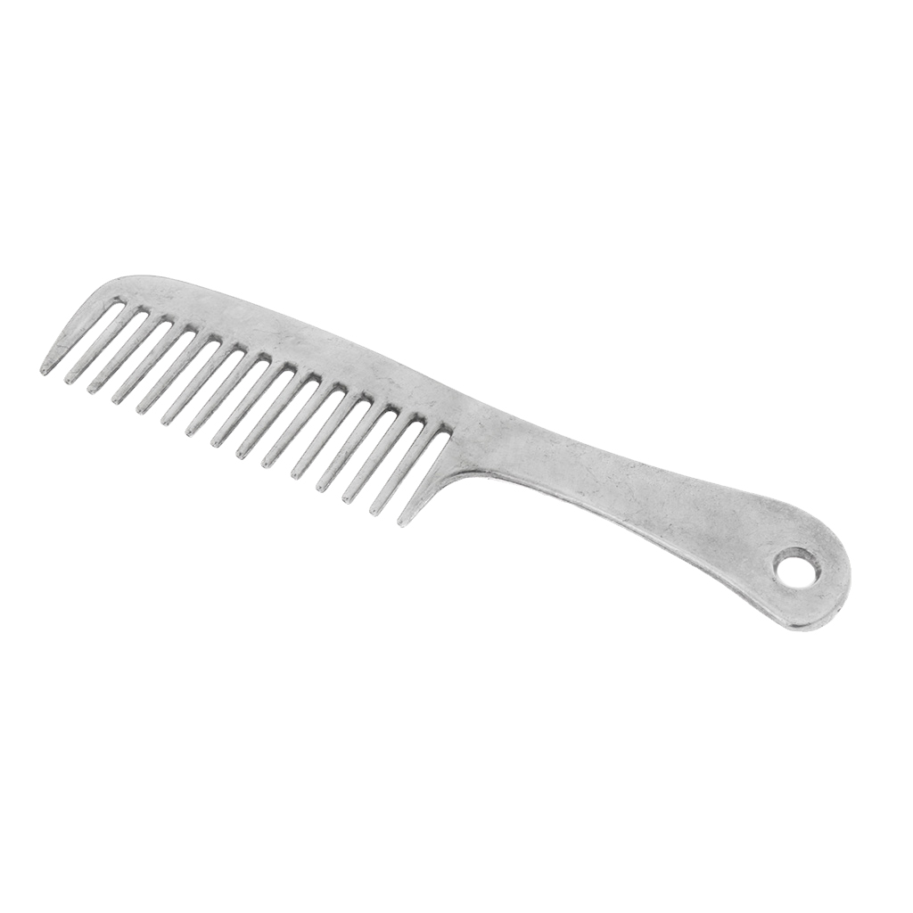 MagiDeal 2019 Hot Selling Silver Polished Horse Pony Grooming Comb Tool Currycomb Rustless Horse Care Products