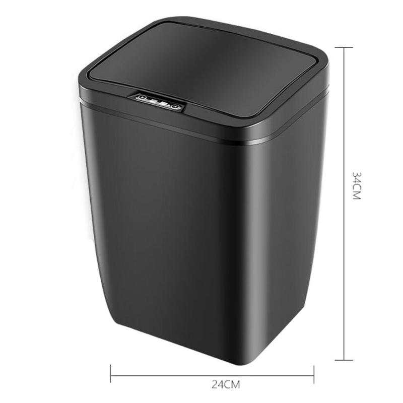 12L Smart Sensor Waste Bin Battery Type Automatic Induction Large Capacity Rubbish Trash Can Household Cleaning Accessories