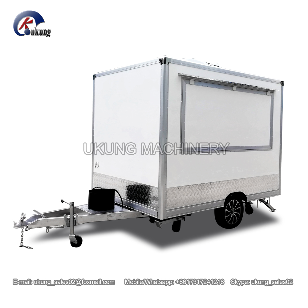 UKUNG mobile square food trailer, food cart, food truck for sale