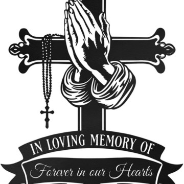 Weatherproof Wooden Grave Marker with Family Tribute Design