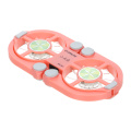 DR-S01 Laptop Cooling Pad Folding Portable Cooling Pad USB Powered Blue Light Effect with Double Fans Cooling Stand Pink