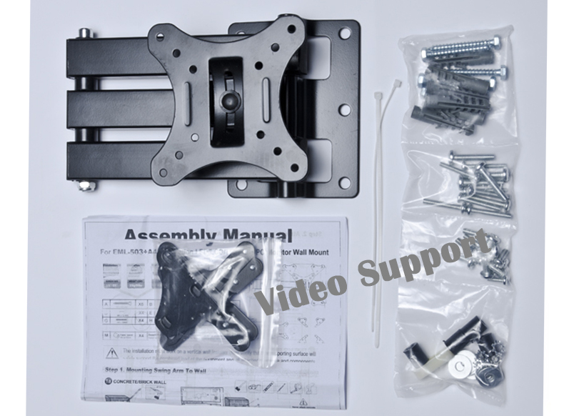 14"-37" LED LCD TV Wall Mount Rotating Swivel Felexible TV Mount EML503A4 free shipping