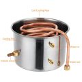 10//20/30L Distiller Home Brew Moonshine Alcohol Copper Distillery Stainless Boiler Water Essential Oil Brewing Kit