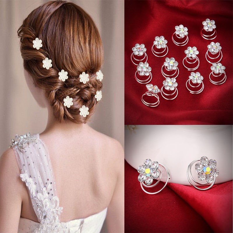 Braiding Hair Accessories Wedding Bridal Pearl Hair Clip Crystal Rhinestone Hairpins Clips Headwear Barrette Styling Hair Clip