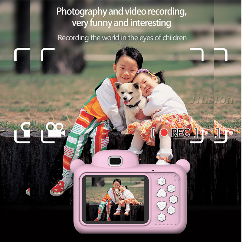 Kid Camera 24MP Dual Lens 2.4'' Full HD 1080P Digital Video Photo Recorder Vlogging Camcorder Mini Children Camara Baby Toy Gift