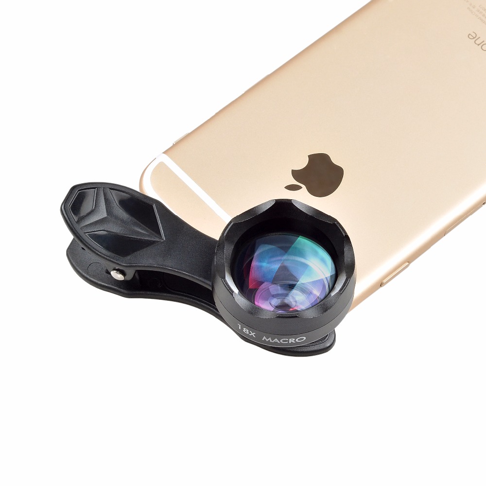 APEXEL Super 18X Macro Lens Professional Mobile Phone Camera Lenses with Universal Clip for iPhone Samsung Xiaomi HTC Smartphone