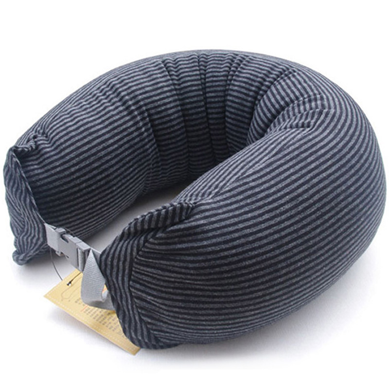8 Style U Shape Neck Pillows Cotton Buckwheat Husk Cervical Protect Stripe Pillow Insomnia Healthcare Bedding Travel