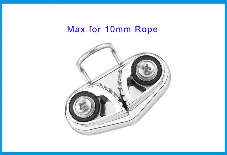 Stainless Steel 316 Cam Cleat with Wire Leading Ring Boat Cam Cleats Matic Fairlead Marine Sailing Sailboat Kayak Canoe Dinghy