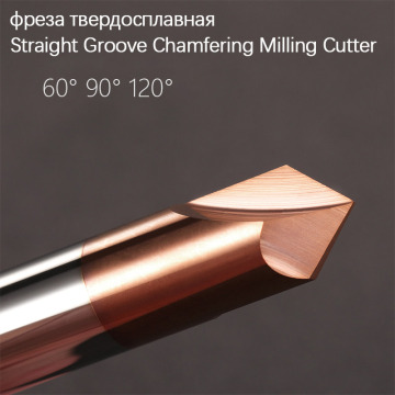 Tungsten Carbide Straight Groove Chamfering Milling Cutter 60 /90 /120 Degrees CNC Tool For Engraving Machine End Mill Aluminum