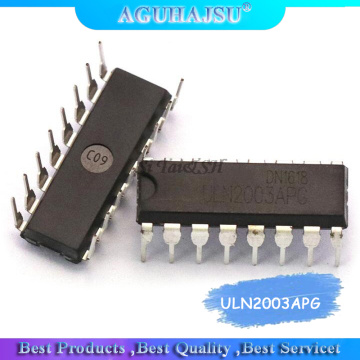 10pcs ULN2003APG ULN2003A ULN2003 ULN2003AP DIP-16 Darlington Transistors 7-Circuit 2.7kOhm 500mA 50V VCE 1K HFE