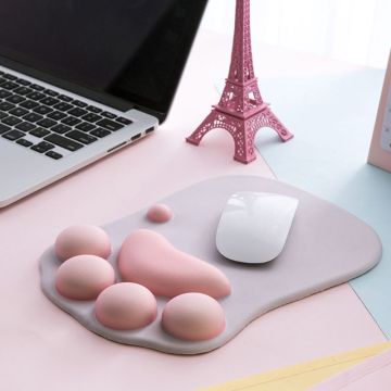 Cute Cat Paw Mouse Pad Nonslip Silicone Mice Mat PC Computer Wrist Rest Support