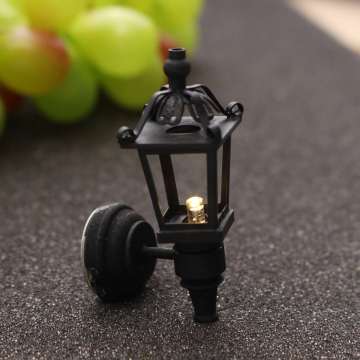 2pcs Miniatura Streetlight LED Electronic Toys Landscape For Doll House Accessories Simulation Miniature LED Wall Light Model