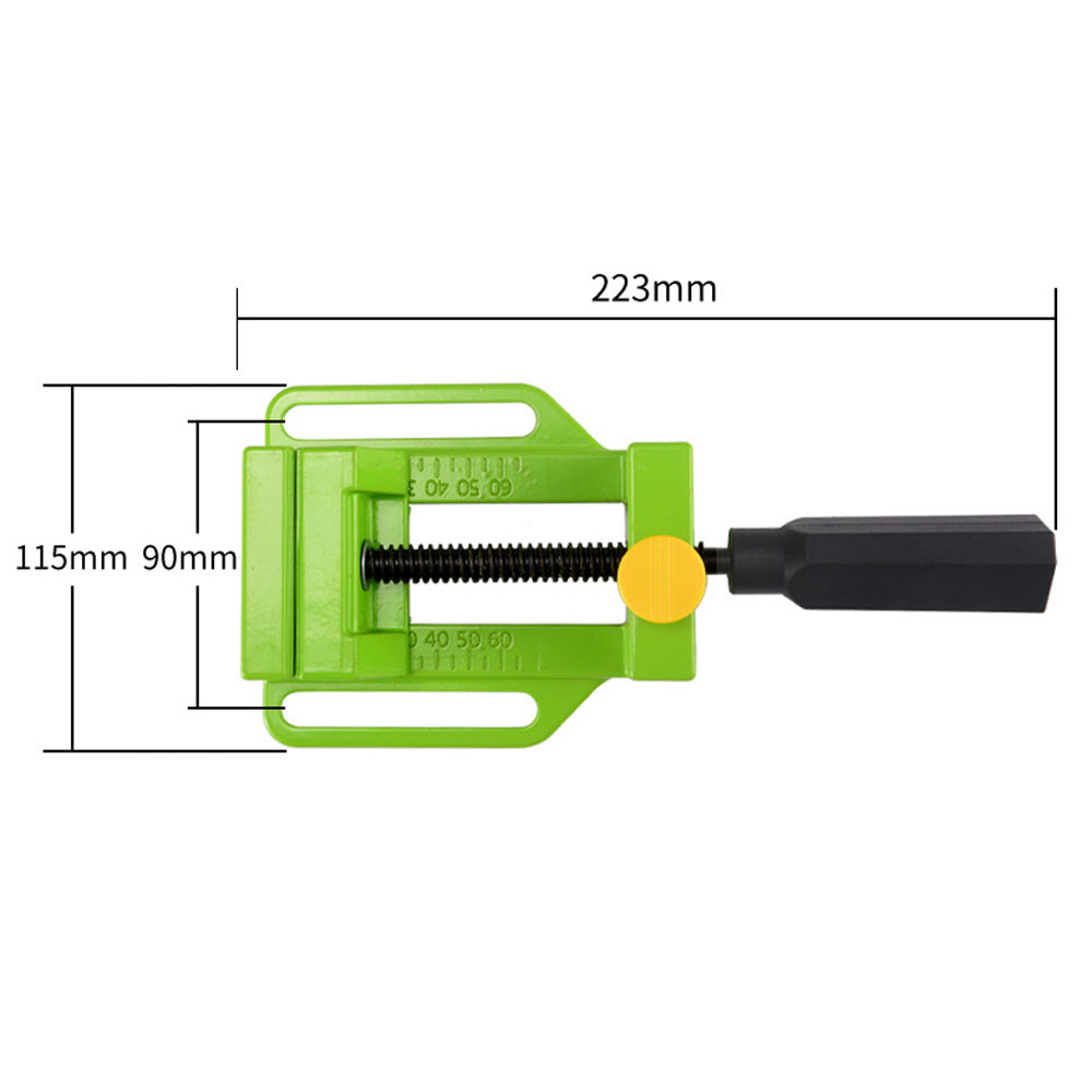 2.5 Inch Bench Flat Vise Tong Multifunction Aluminum Drill Press Vise Table For Milling Engraving Woodworking Power Tools