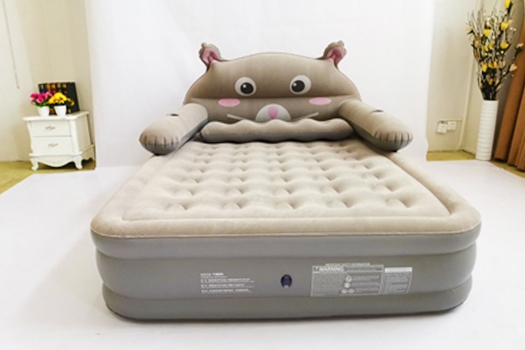 Manufacturer customization cute animals Flocked Air Bed Mattress