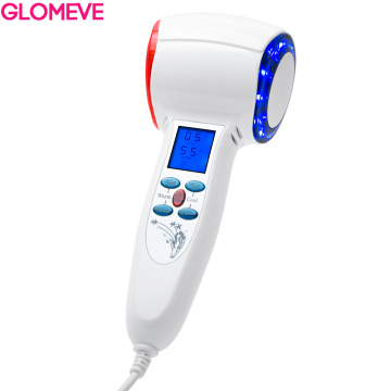 Ultrasonic Cryotherapy LED Hot Cold Hammer Facial Lifting Shrink Pore Massager Face Blue Photon Acne Treatment Beauty Equipment