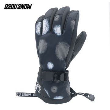 GSOU SNOW Winter Warm Snowboarding Ski Gloves Men Women Snow Mittens Waterproof Skiing Breathable Snowboard Gloves