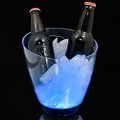 Plastic Beer Ice Bucket Clear Open Mouth