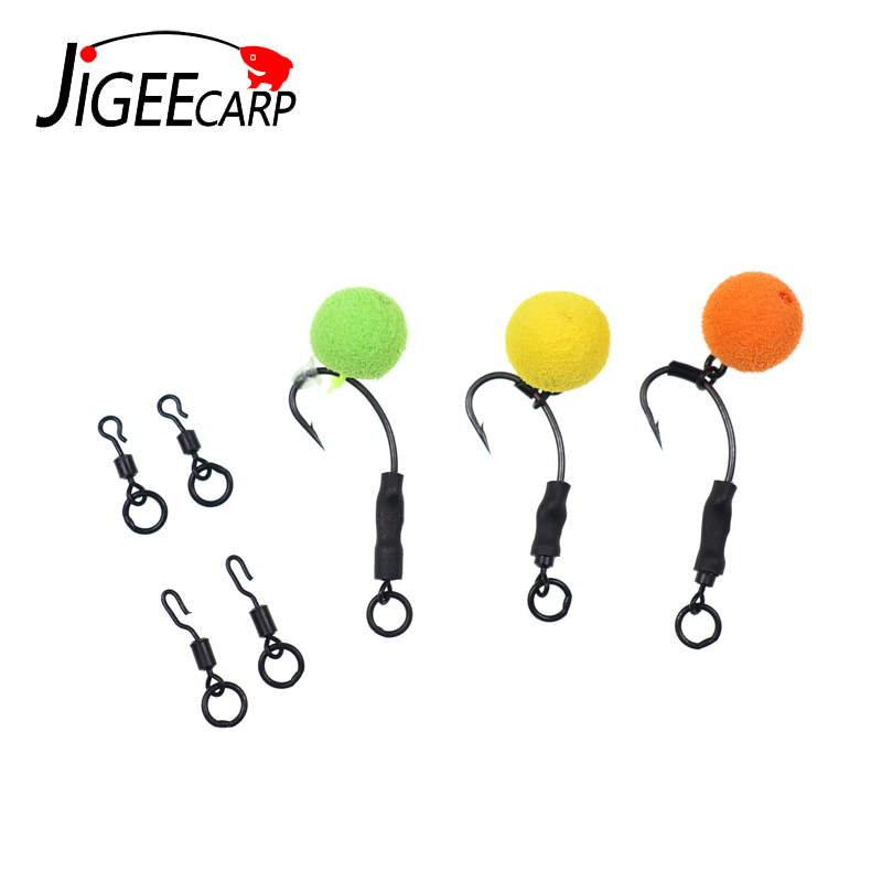 JIGEECARP 10pcs Carp Fishing Spinner Swivel for Ronnie Rig Quick Change Swivel Connector Carp Coarse Fishing Terminal Tackle