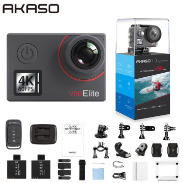 AKASO V50 Elite Native 4K/60fps 20MP Ultra HD 4K Action Camera Sport WiFi Touch Screen Voice Control EIS 40m Waterproof Camera