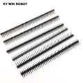 10pcs 40 Pin 1x40 Single Row 90 - degree 2mm Pin Header Angle Connector Plated copper Strip bending