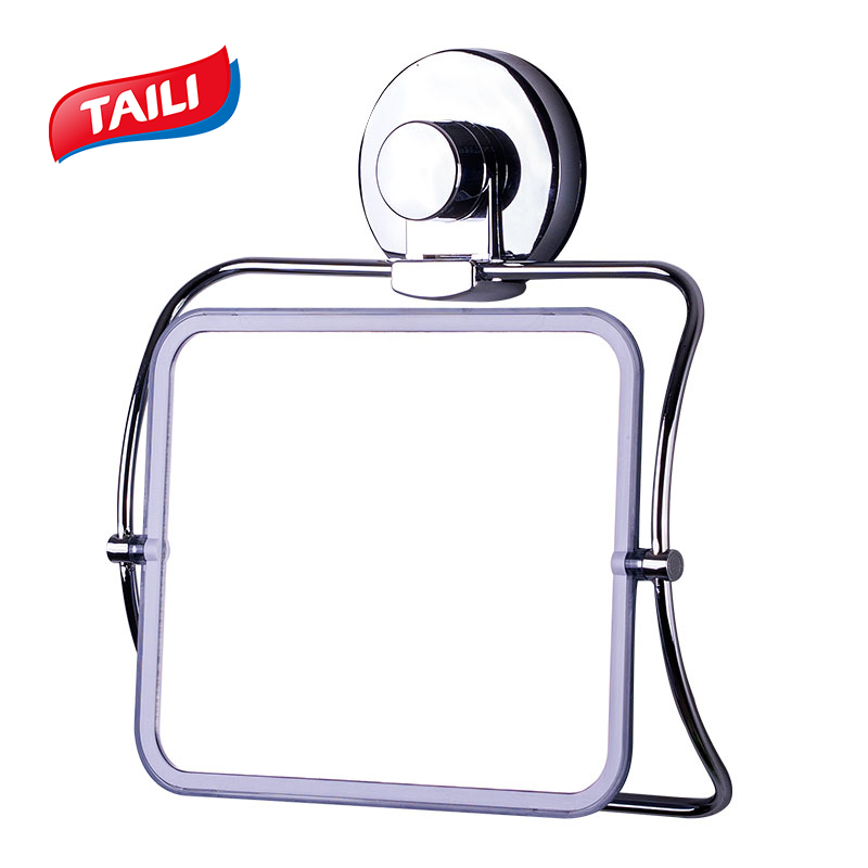 Chrome Bath Mirrors Strong Suction Hook No Drilling Bathroom Accessories Product