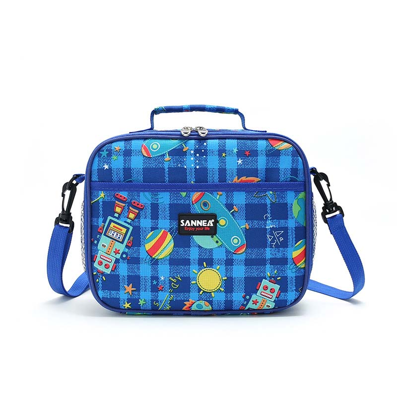 Lunch Bag for Boys and Girls Insulated Lunch Box for Kid School and Travel Water-Resistant Handbag with Removable Shoulder Strap
