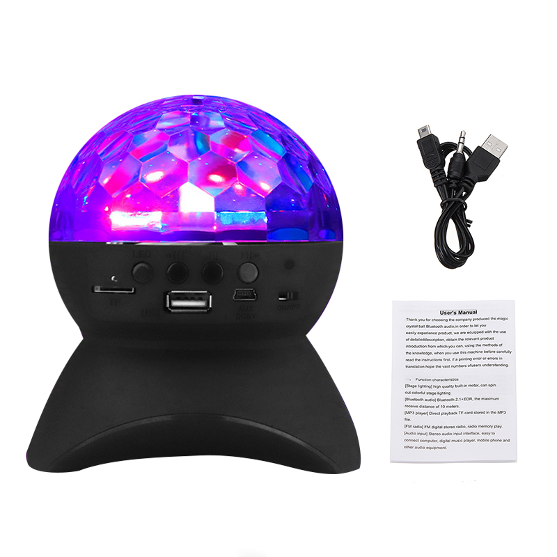 Wireless speaker Stage lights music night lights disco bar lights rechargeable bluetooth LED light controller crystal ball light